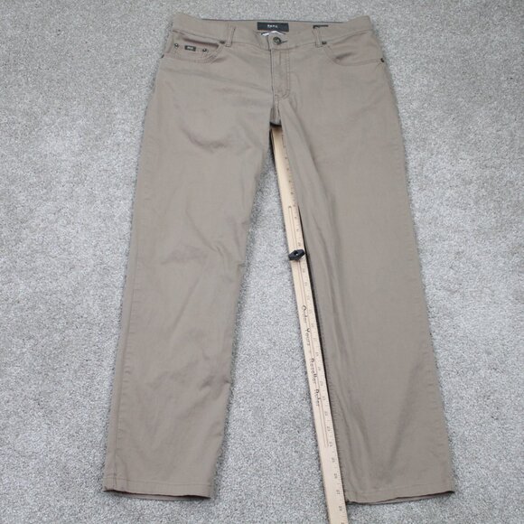 Brax Pants Mens 34x28 Beige Cooper Fancy Chino 5-Pocket Straight leg Stretch - Picture 3 of 16